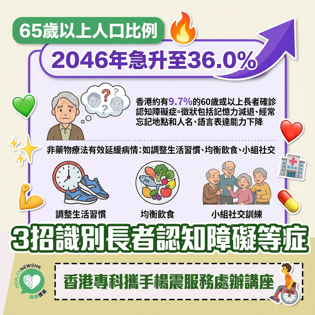 香港專科攜手循道衛理楊震社會服務處 合辦講座推廣長者精神健康關注